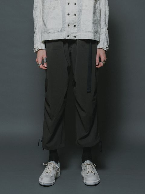 撥水イージークロップドパンツ (B-OLIVE DRAB)