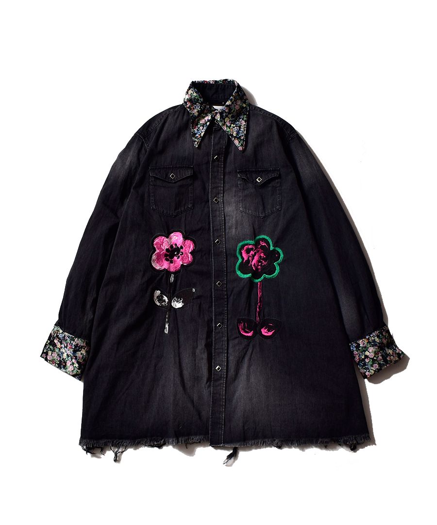 KIDILL - ハッピデニムシャツ - HIPPIE DENIM SHIRT - DISTRESSED ...