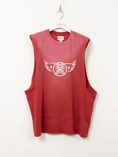 "AERO-KMY" Sleeveless T-shirt - スリーブレス Tシャツ (RED)