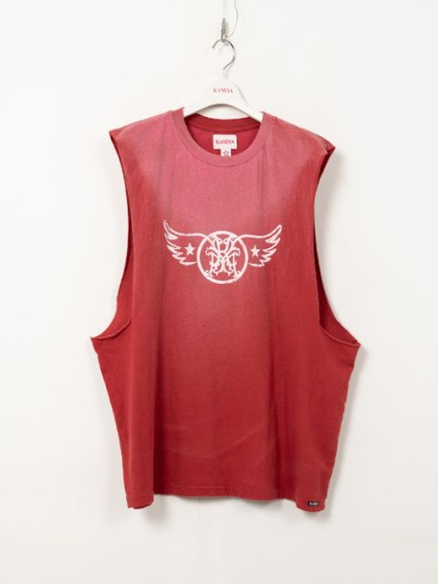 "AERO-KMY" Sleeveless T-shirt - スリーブレス Tシャツ (RED)