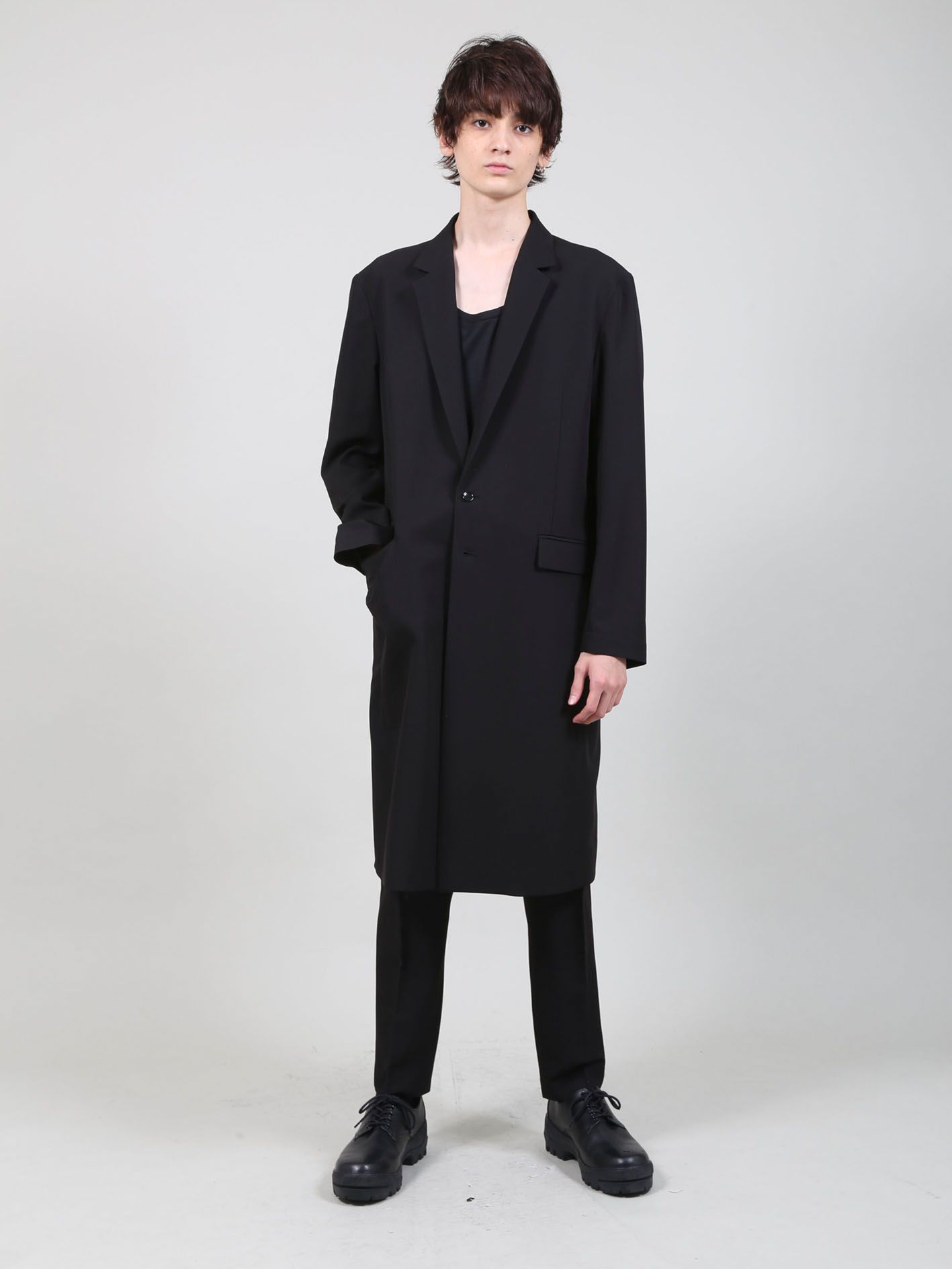 T/Rライトギャバ ツータックパンツ - 2 Tuck Pants - BLACK