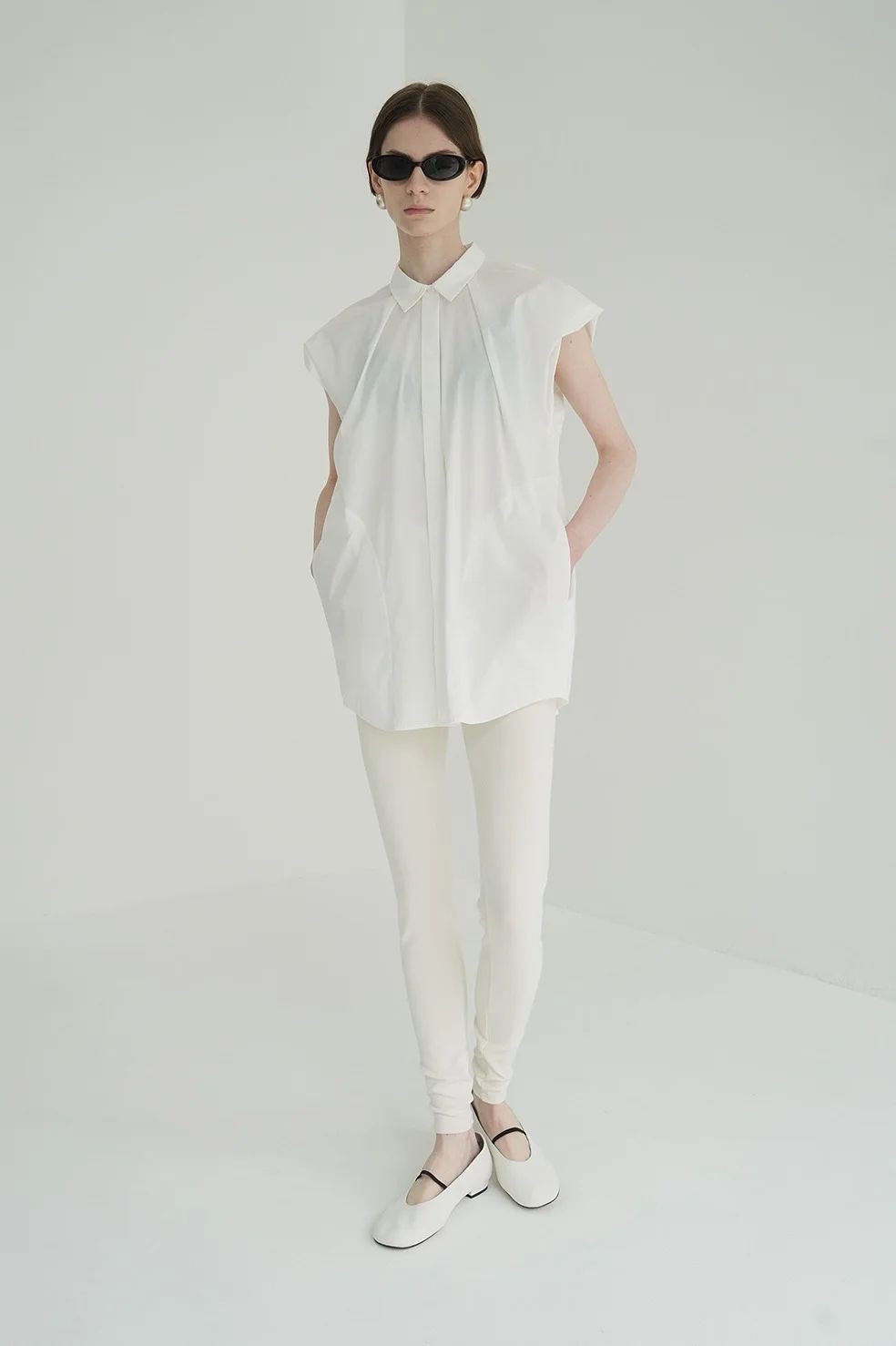 CLANE◆長袖シャツ/2/コットン/15122-4062 CLANE(クラネ) / C OVER SHIRT/長袖シャツ/1/コットン/ブラウン