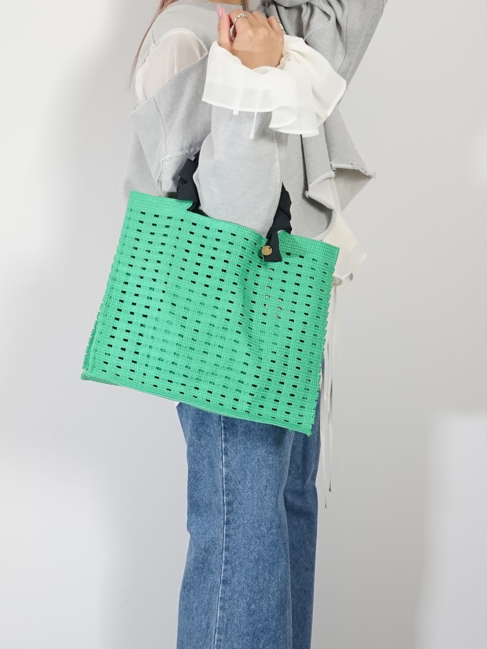 格子 バッグ - 24SBG09 - GREEN