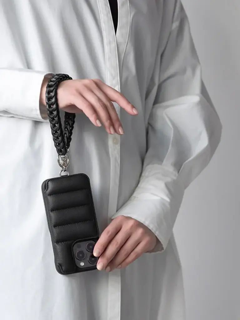 アイフォンケース ハンドストラップ ”シンボル” ｜Hand STRAP SYMBOLE (ブラック)