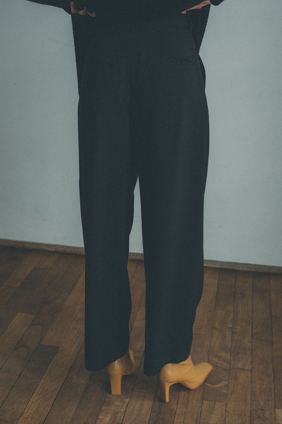 CLANE - 21AW ベーシックタックパンツ - BASIC TUCK PANTS - BLACK