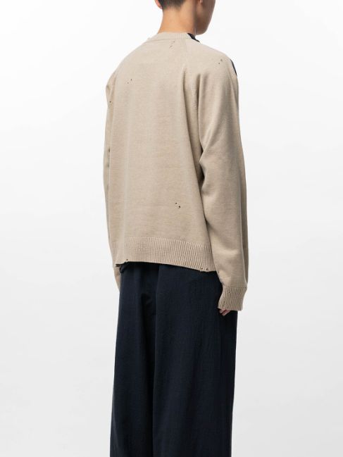 コンバインドニットプルオーバー -COMBINED KNIT PO (BLACK)