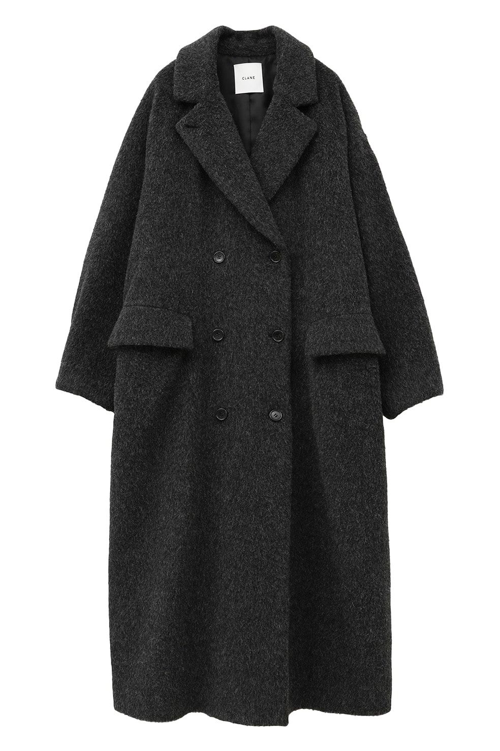 【25AW】ダブルウールロングコート - DOUBLE WOOL LONG COAT GREY