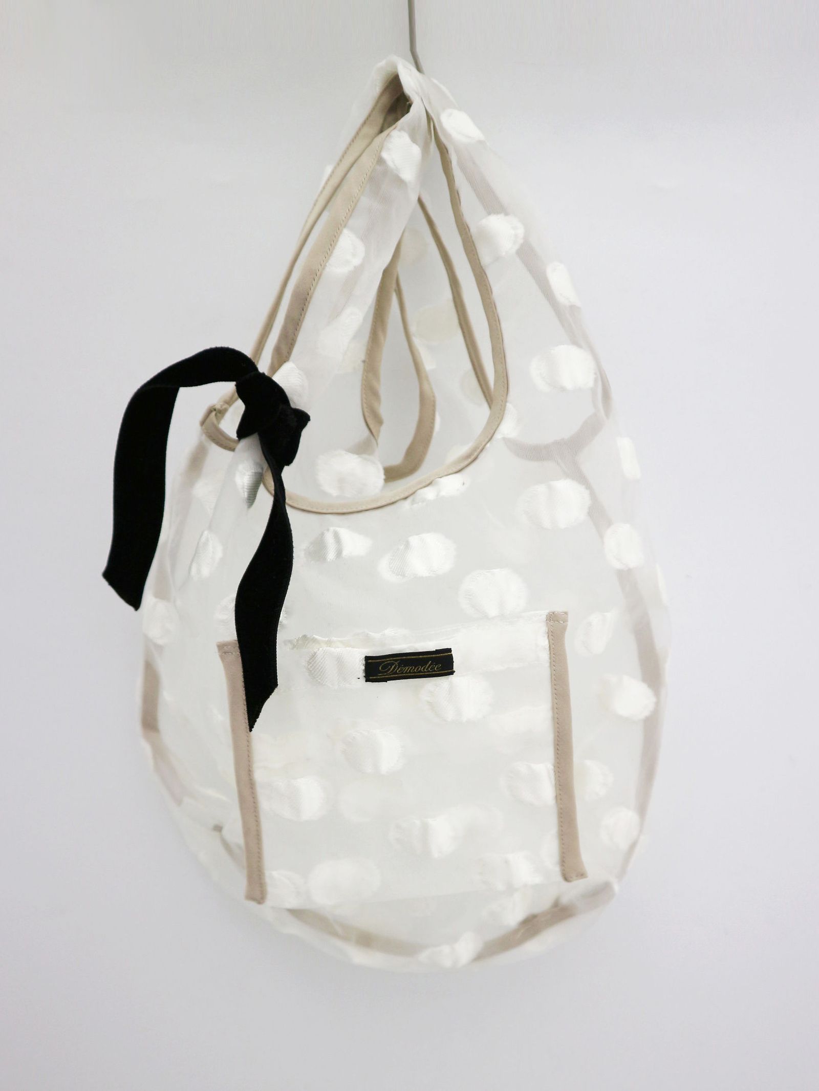 Demodee - マーケットバッグ - Dot market bag(S) WHITE | ADDICT