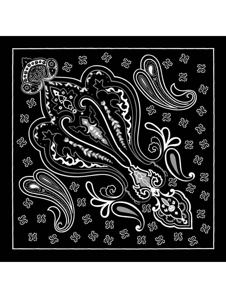 【Pamila】バンダナ / スカーフ （Black） 65×65cm