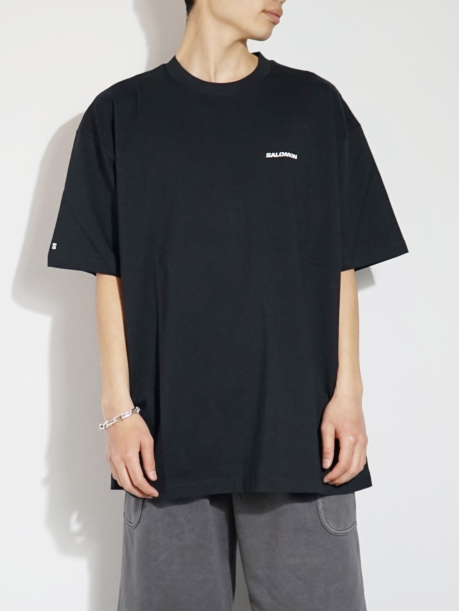 ファッション人気ブランドランキング 男性用半袖 PRINT CANOPY - SALOMON T ADDICT | BLACK - シャツ ウォーキング・ランニングウェア