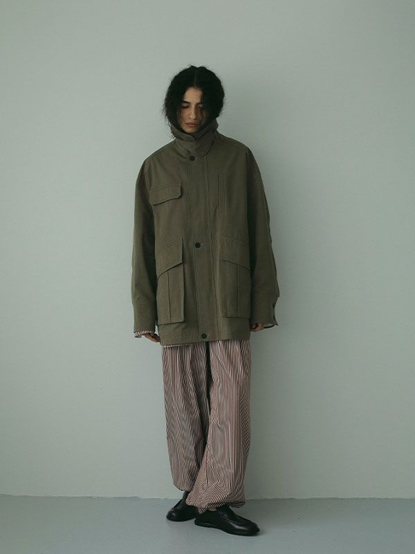 ドロストヘムコットンパンツ - BROWN
