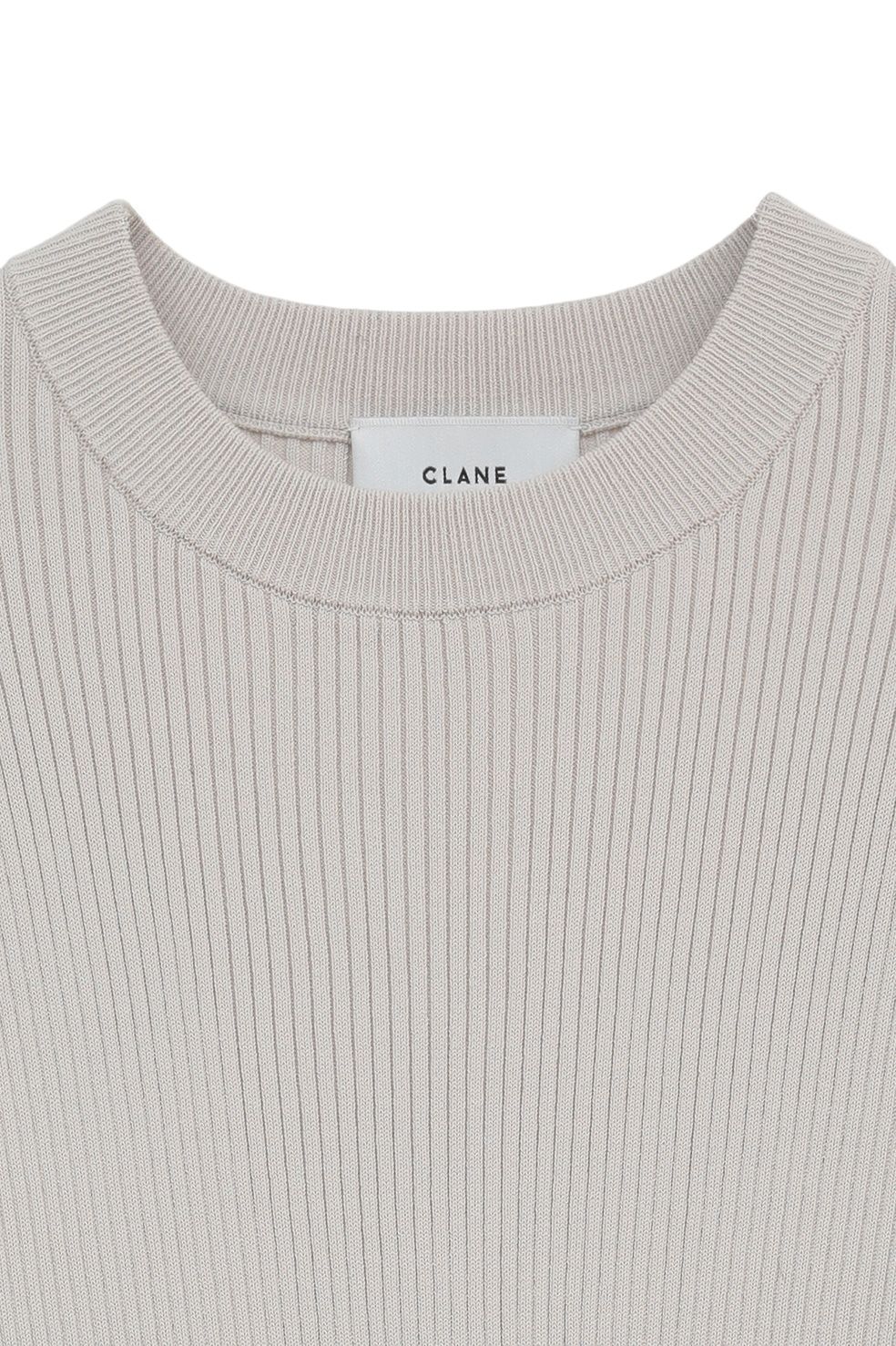 ハイネック 半袖リブニットトップス - H/N HALF SLEEVE RIB KNIT TOPS (IVORY)