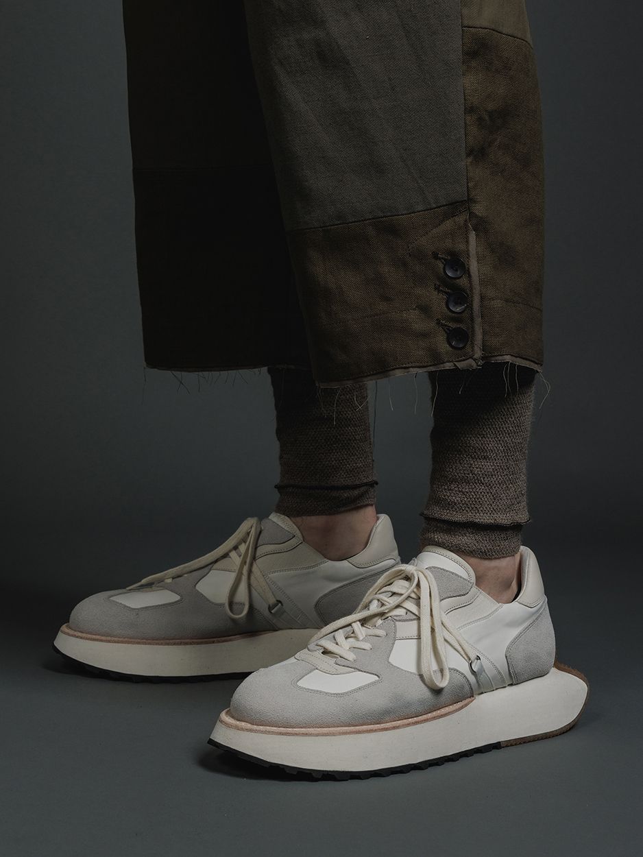 レースアップ スニーカー - lace-up sneakers - WHITE