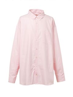 オーバーサイズ オックスフォードシャツ - Oversized Oxford Shirt (PINK)