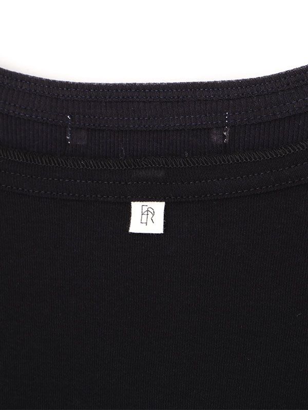 ヘンリーネックレイヤードセットロンTee - BLACK