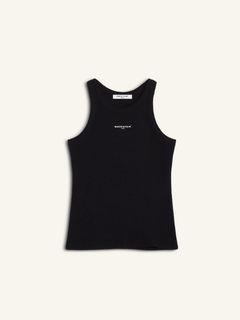 【レディース】 PARIS ロゴ リブ タンクトップ （black)