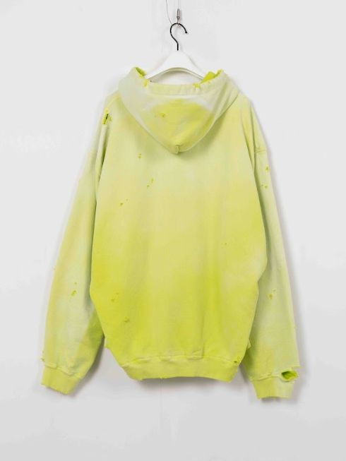 サンフェードパーカー - sun faded halfzip HD - YELLOW