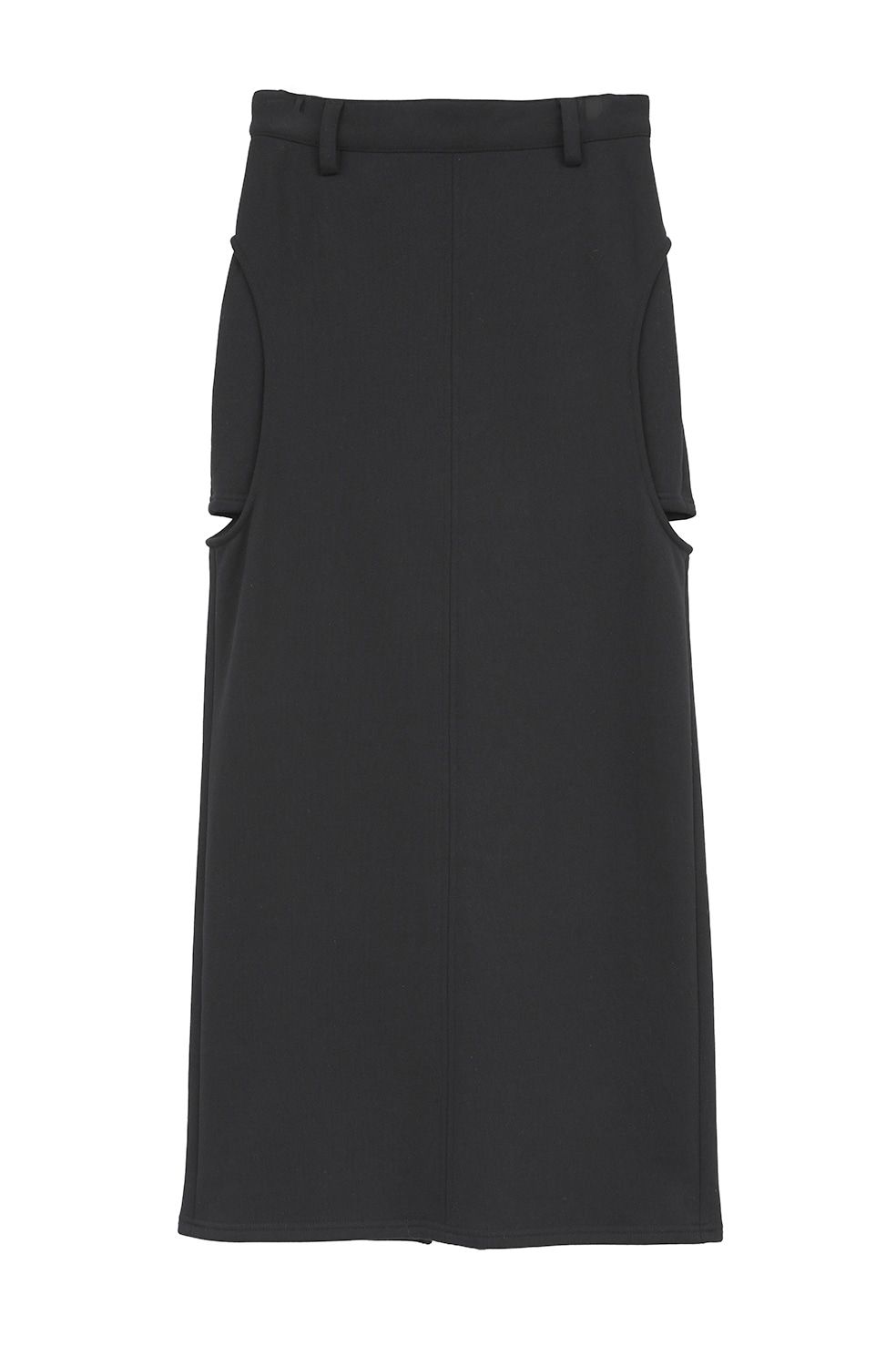 サークルカットスカート - CIRCLE CUT SWEAT SKIRT (BLACK)