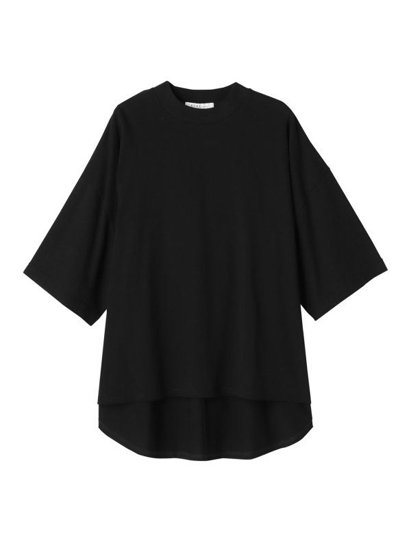 モックネックBigTee - BLACK