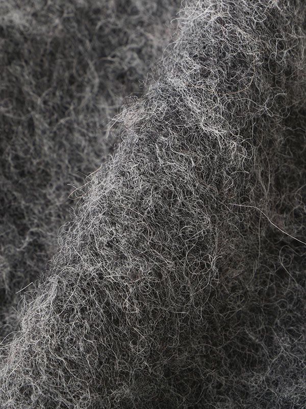 ヘアリーワンショルニットプルオーバー - GREY