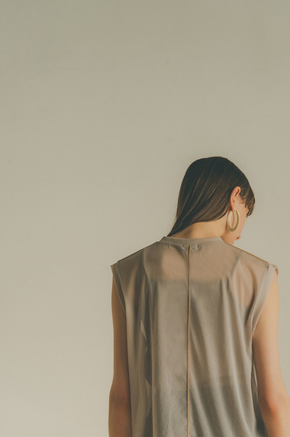 LINE SHEER N/S TOPS -  BEIGE