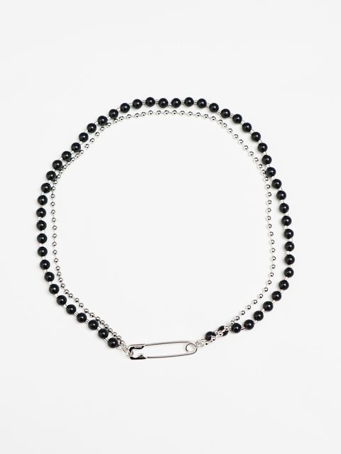 Safety Pin Necklace - セーフティピン ネックレス - BLACK