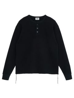 ロングスリーブサーマルカットソ - Thermal Long Sleeve Tee (BLACK)
