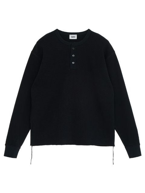 ロングスリーブサーマルカットソ - Thermal Long Sleeve Tee (BLACK)