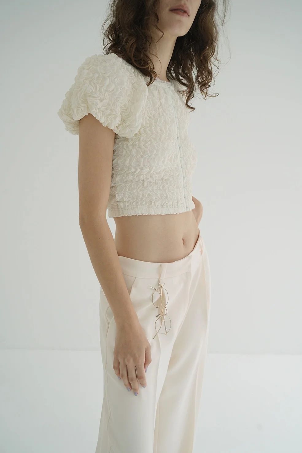 シャーリングパフトップス - SHIRRING PUFF TOPS IVORY