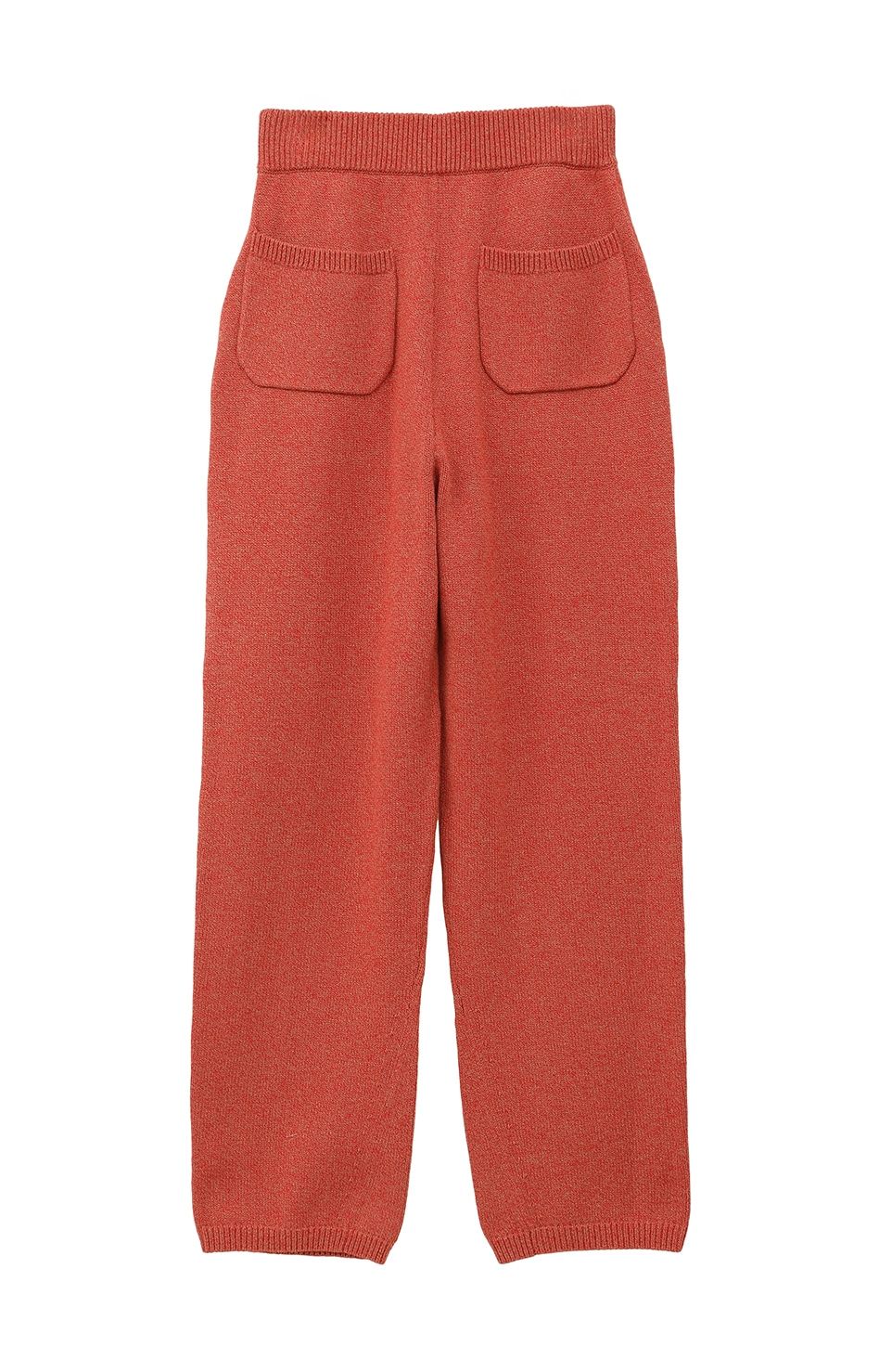 カーディガン - ニットパンツセット / HALF SLEEVE KNIT TOPS & PANTS SET - ORANGE