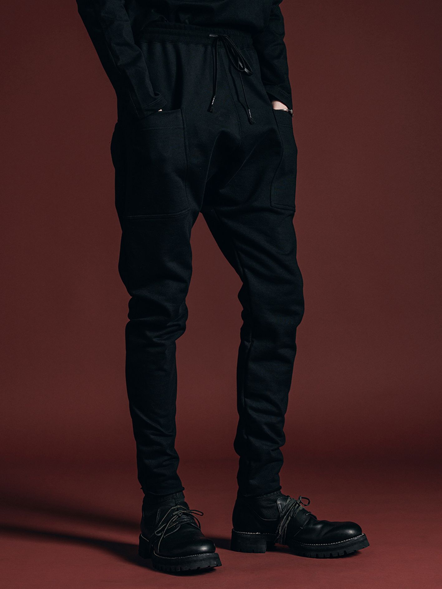 スリムパンツ - sweat slim pants - VI-3659-04 - A-BLACK