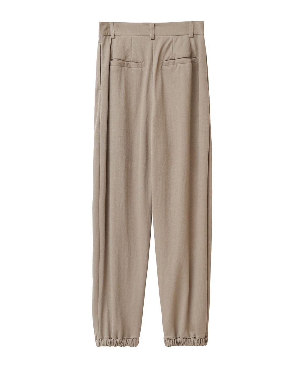 CLANE - ギャザージャージパンツ - HEM GATHER JERSEY PANTS BEIGE