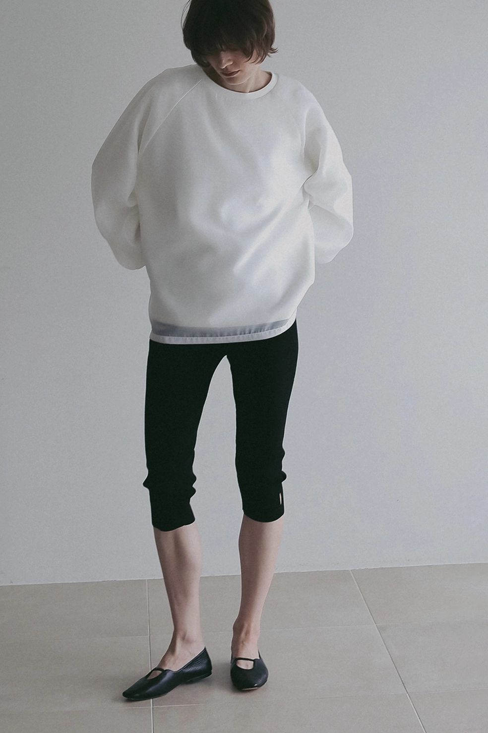 シアーレイヤード カットトップス | SHEER LAYERED CUT TOPS (WHITE)