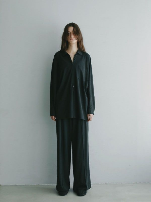 フロントファスナーカットシャツ -  CHARCOAL