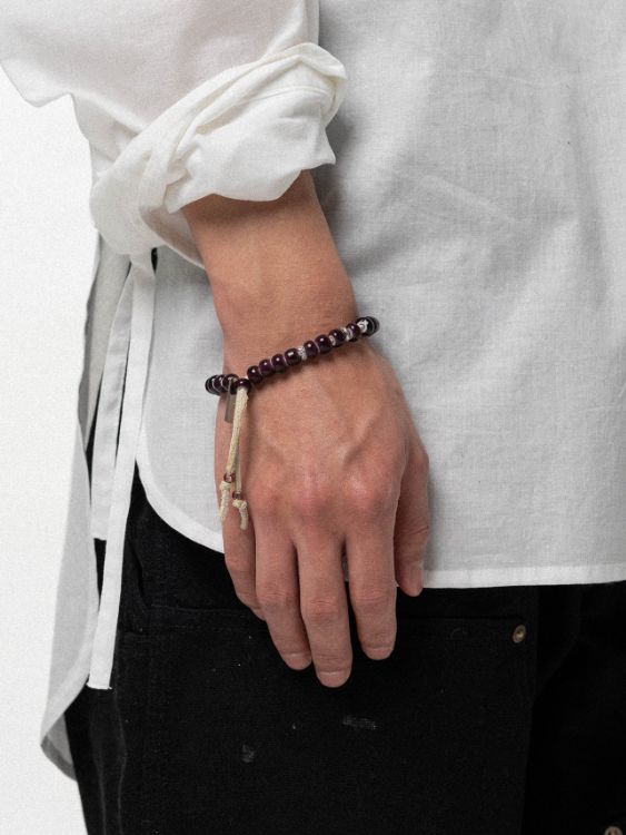 ”KMY ”BEADED BRACELET- ビーズブレスレット - PURPLE