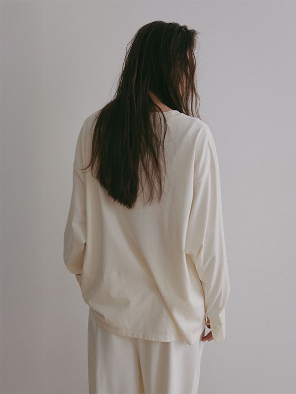 スリークラインカフスロンTee / カットソー (OFF WHITE)