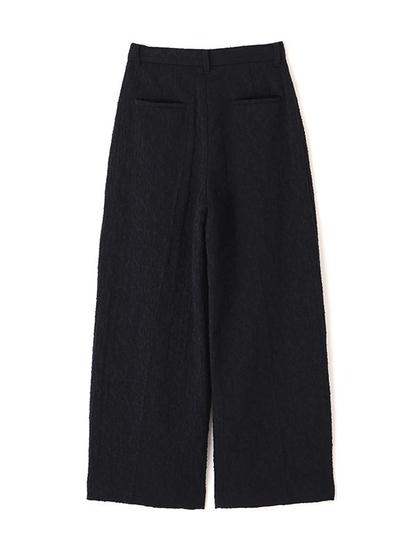 コットンジャガードカーブパンツ （BLACK)