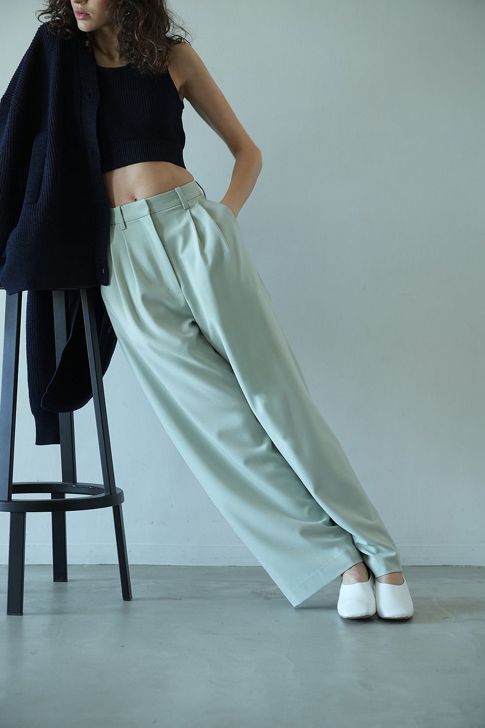 【24SS】ベーシックタックパンツ -  BASIC TUCK PANTS - MINT
