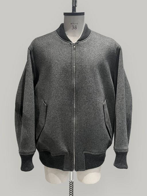 ボンバージャケット | MA-1 BOMBER JACKET IN DOUBLE FACE BEAVER (HEATHER GREY)