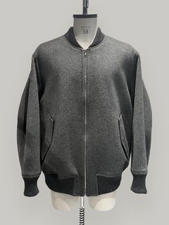 ボンバージャケット | MA-1 BOMBER JACKET IN DOUBLE FACE BEAVER (HEATHER GREY)