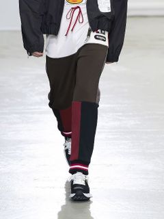 ボーダートラックパンツ -  border track pants	Brown