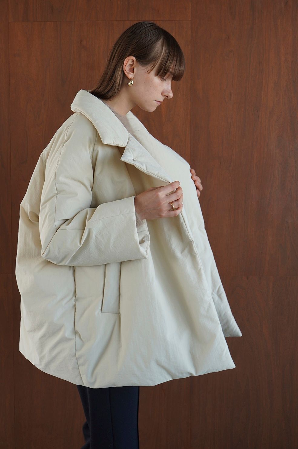 CLANE - コクーン ダウン コート - COCOON SHORT DOWN COAT - IVORY ...