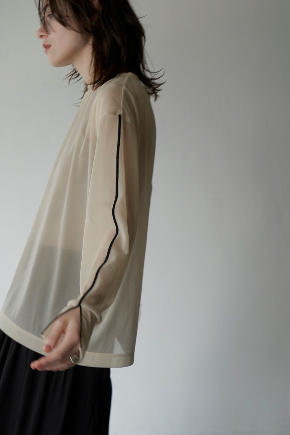 CLANE - LINE SHEER L/S TOPS - PINK | ADDICT WEB SHOP