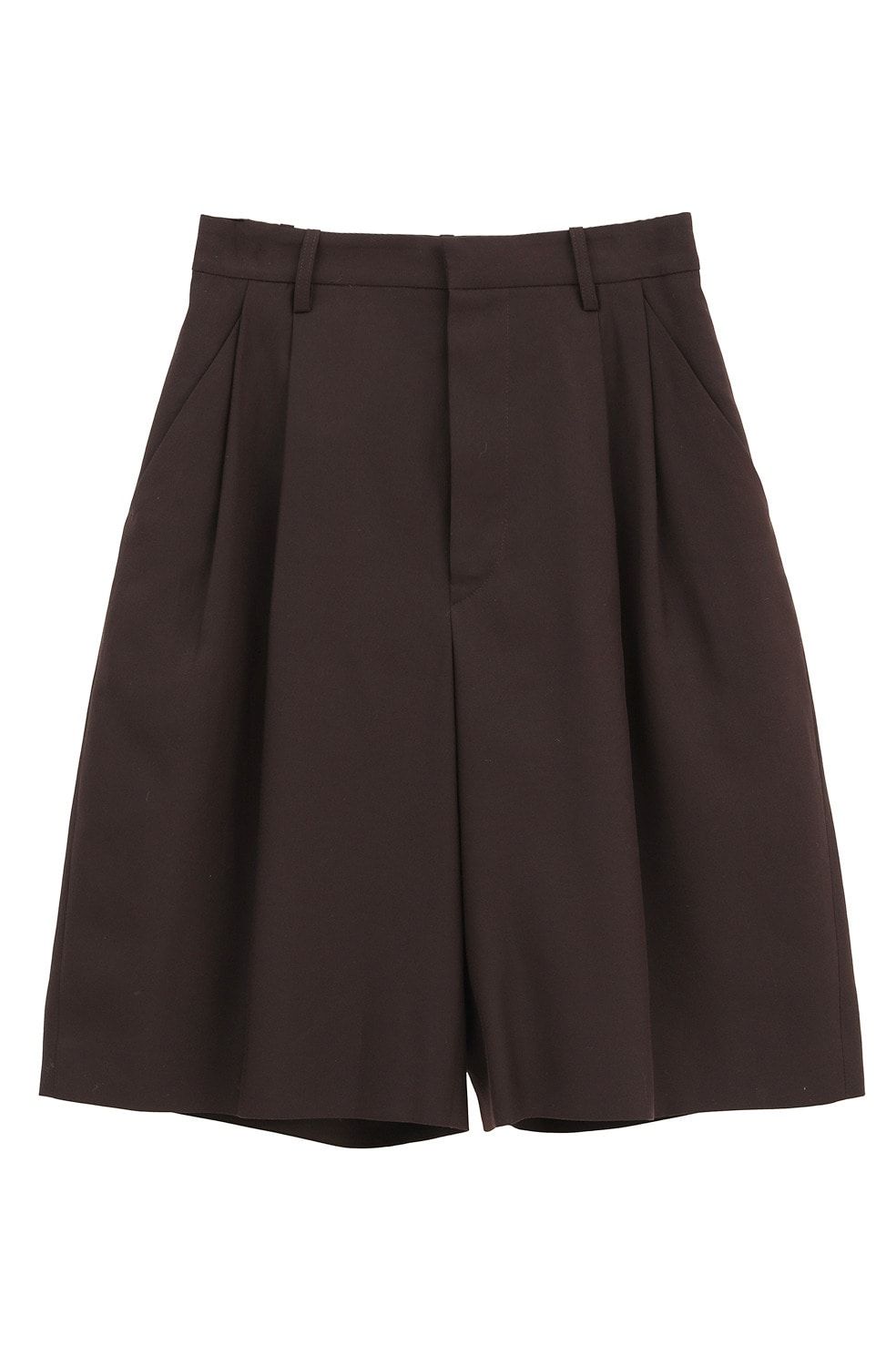 テンセルハーフパンツ - TENCEL HALF PANTS (BROWN)