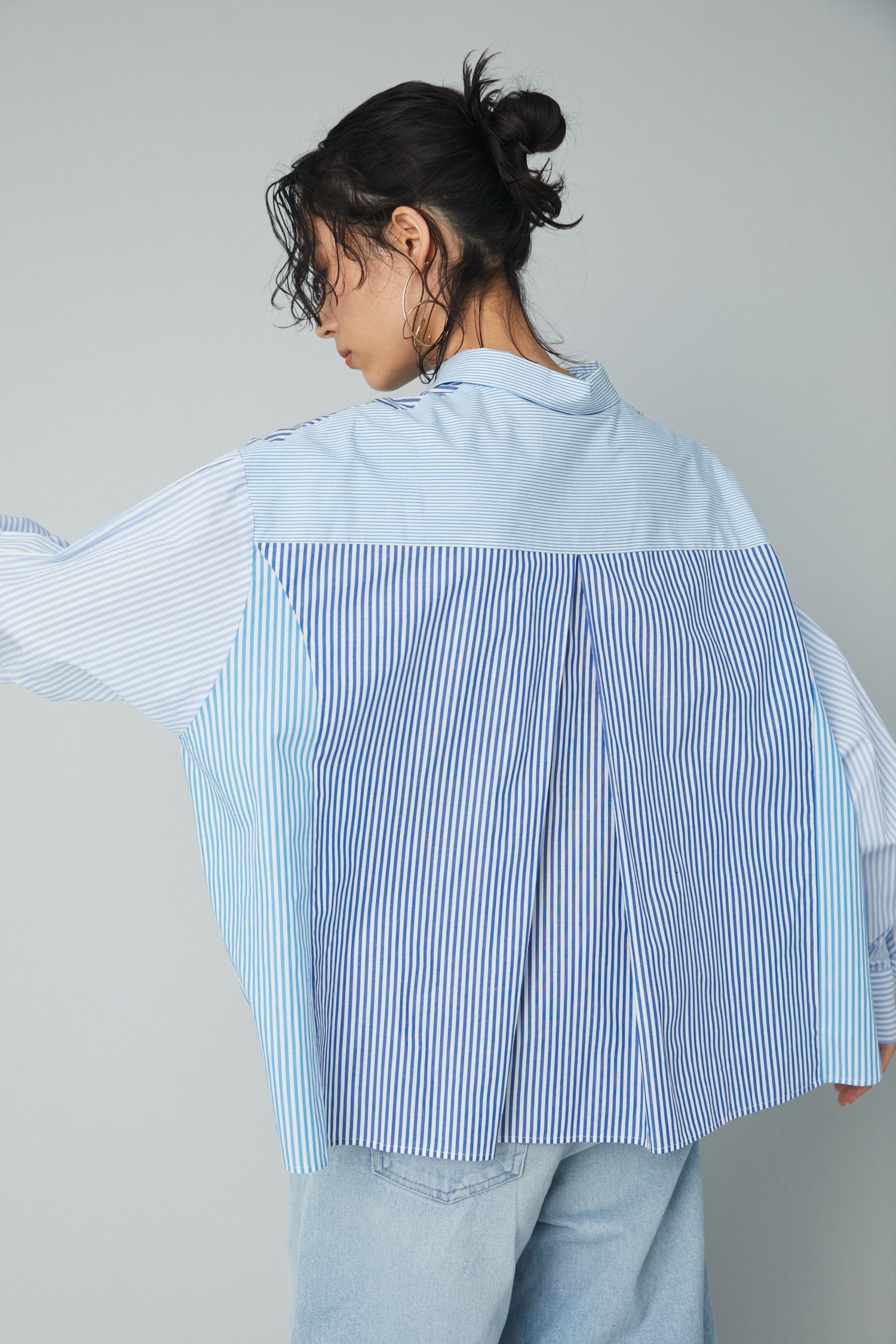 HeRIN.CYE - ストライプシャツ - Strip shirt - 柄NAVY | ADDICT WEB