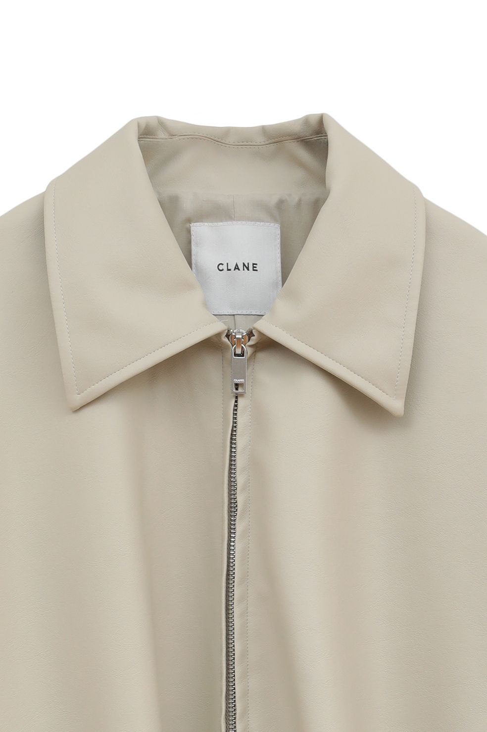 フェイクレザーバルーンジャケット - FAKE LEATHER BALLOON JACKET IVORY