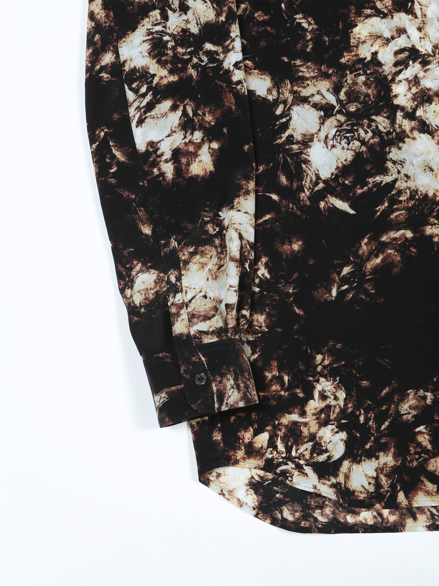 フラワープリントシャツ - Flower Print Shirt - BLACK×CREAM