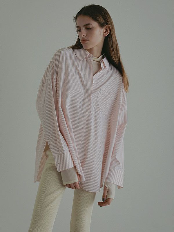 バーサタイルハイネックシアーロンTee (IVORY)