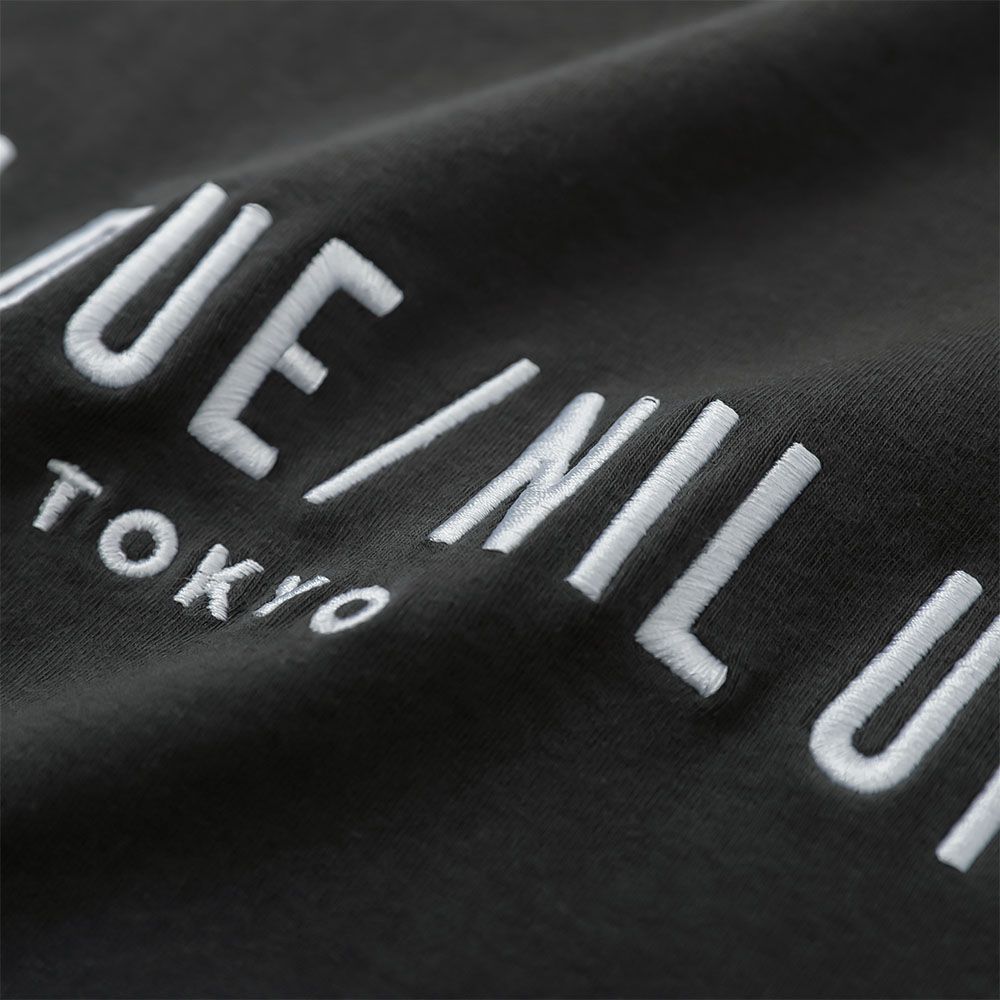 ロングスリーブ刺繍カットソー - LONG SLEEVE EMBROIDERY TEE - charcoal Gray