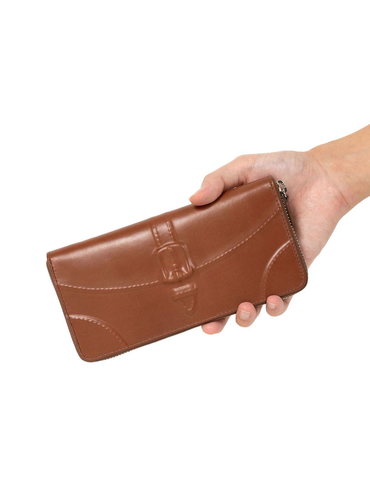 炙り出し長財布 - インビジブル ロングウォレット - BROWN